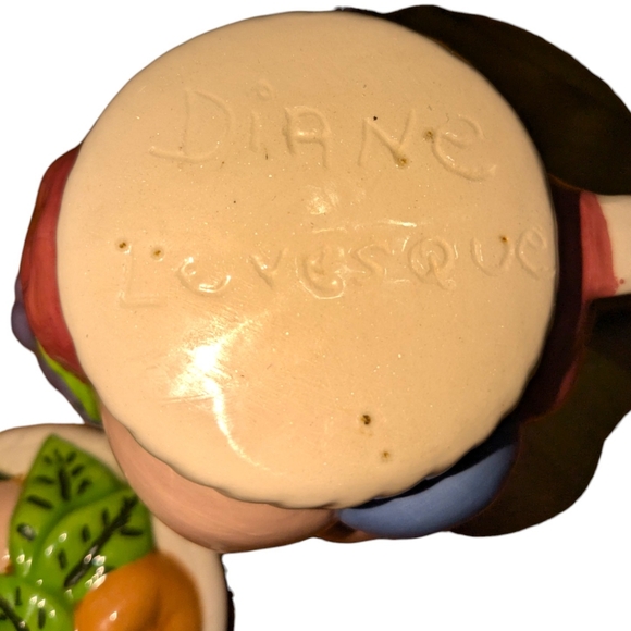 Diane Levesque| Vintage 1970s/80s 3D Fruit Glazed Ceramic Sugar & Creamer Set - Picture 4 of 12